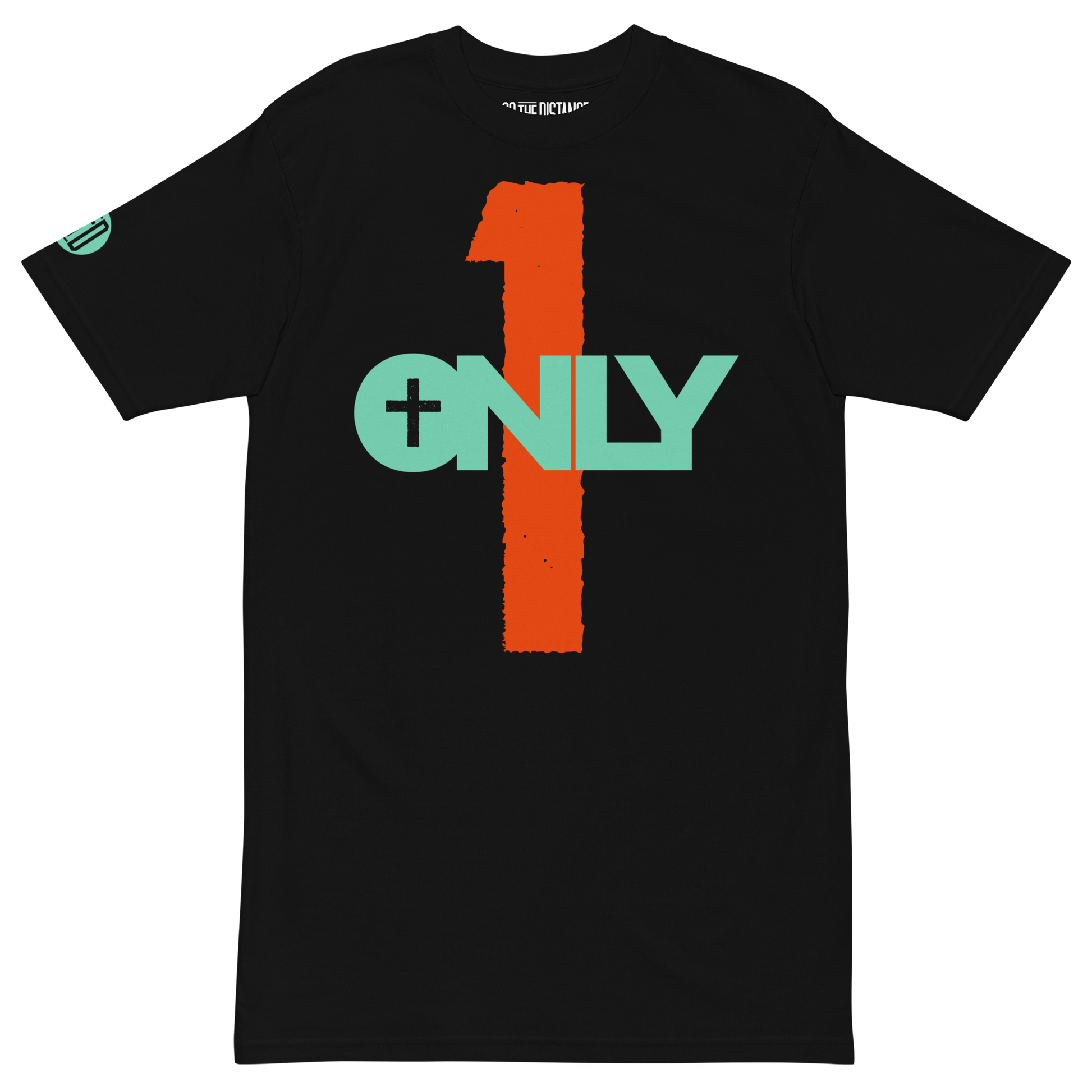 Only 1 T-Shirt | Front view, black color – Inspirational & Faith-Based Apparel