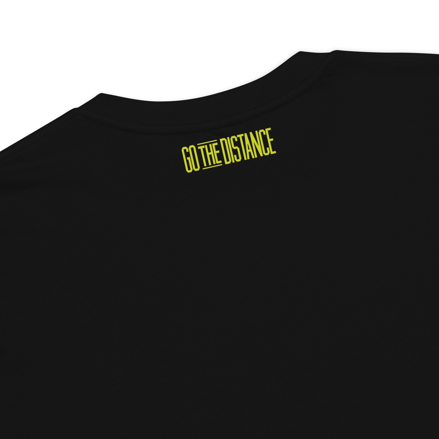 Long Live the Champ T-Shirt | Back detail view, black color – Inspirational & Faith-Based Apparel