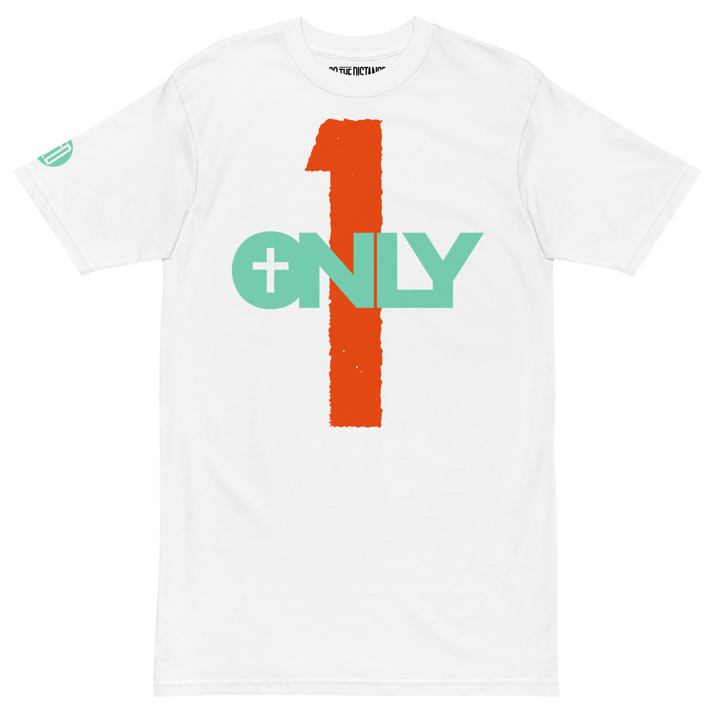 Only 1 T-Shirt | Front view, white color – Inspirational & Faith-Based Apparel