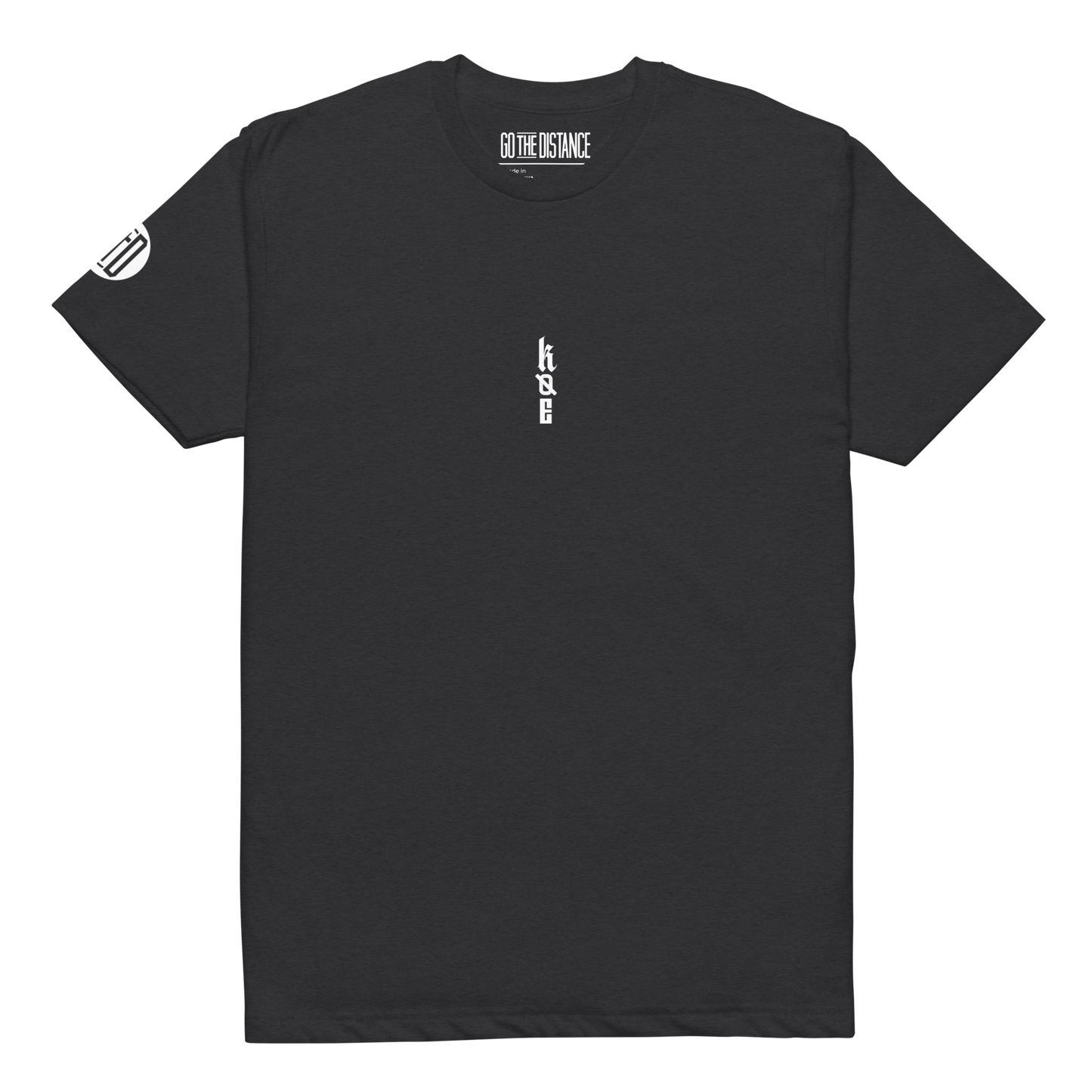Kingdom Over Everything tee black front - God first, soft 60/40 cotton-poly kingdom mindset