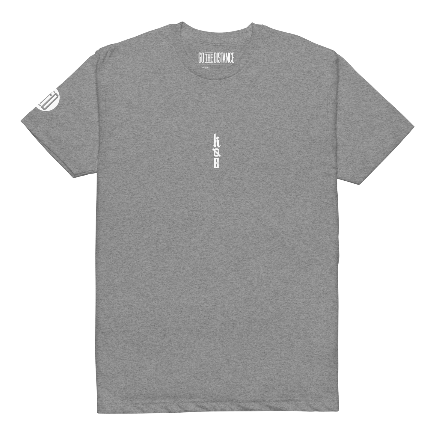 Kingdom Over Everything tee heather grey front - God first, soft 60/40 cotton-poly kingdom mindset