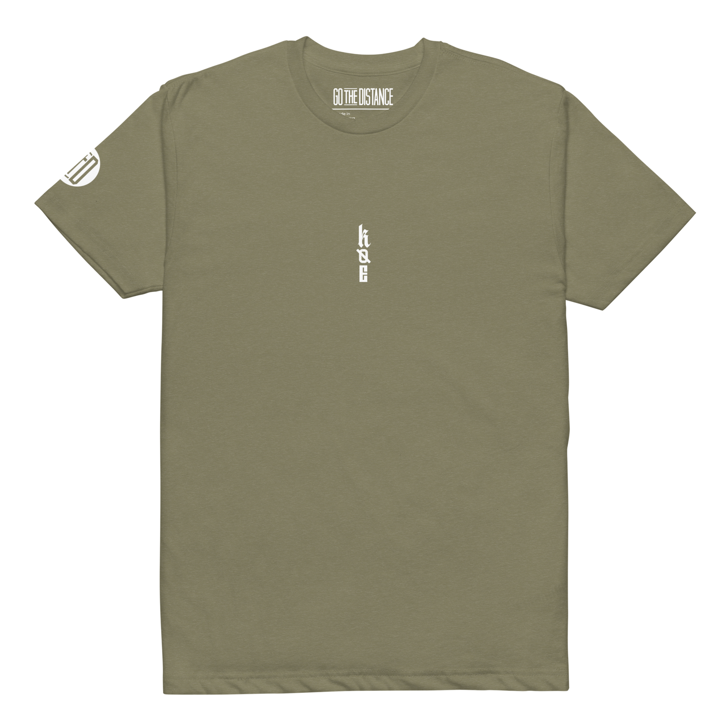 Kingdom Over Everything tee military green front - God first, soft 60/40 cotton-poly kingdom mindset