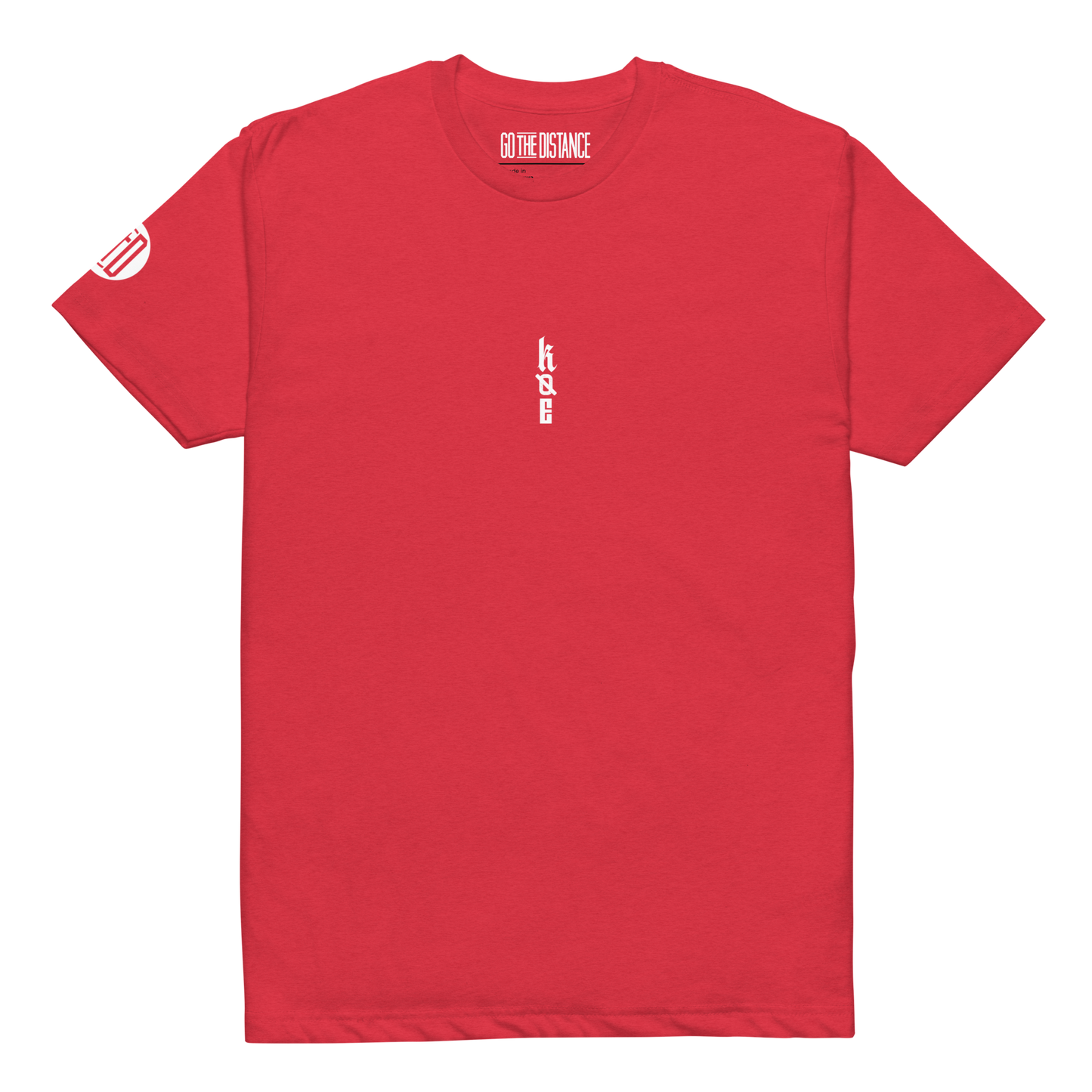 Kingdom Over Everything tee red front - God first, soft 60/40 cotton-poly kingdom mindset