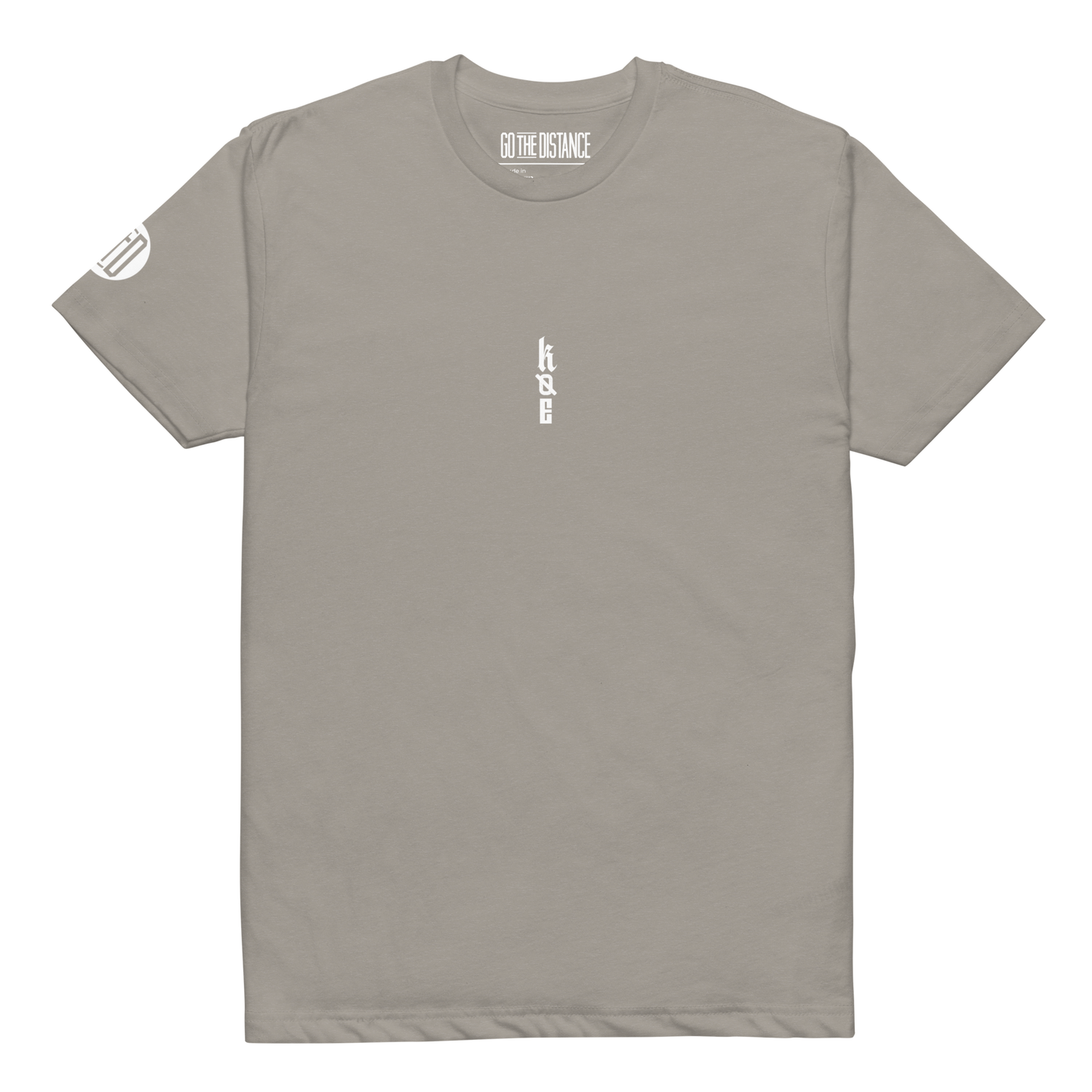Kingdom Over Everything tee stone grey front - God first, soft 60/40 cotton-poly kingdom mindset